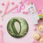   Keltische St Patrick’s Day Harp. Papieren Bordje (Feest)