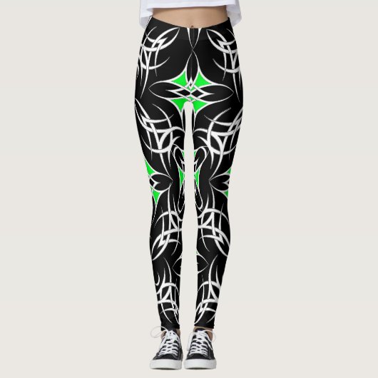 Keltische Stam (Groen) Leggings (Voorkant)
