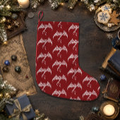 Keltische stamdraak rood wit kleine kerstsok