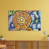 Keltische stenen canvas afdruk (Insitu (Woonkamer))