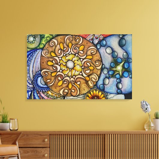 Keltische stenen canvas afdruk (Insitu (Woonkamer))