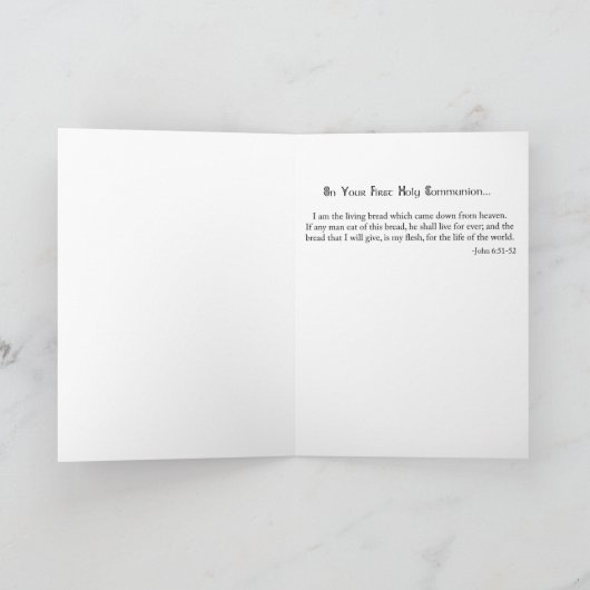 Keltische stijl Eerste Heilige Communie Kaart (Binnen)