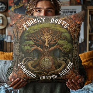 Keltische structuurdraak - Kunstkunst met AI-Tatto Kussen