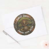 Keltische structuurdraak - Kunstkunst met AI-Tatto Ronde Sticker (Envelop)