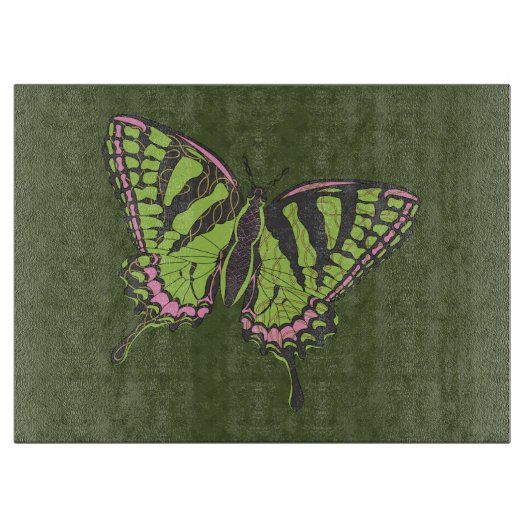 Keltische Swallowtail glazen snijplank (Voorkant)