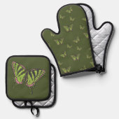 Keltische Swallowtail Ovenwant & Pannenlap Set (Voorkant / Achterkant)