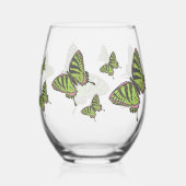 Keltische Swallowtail Wijnglas Zonder Voet (Achterkant)