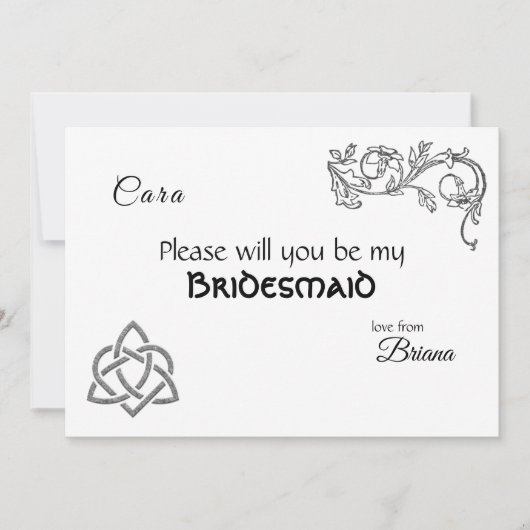 Keltische symbolen en bladeren kaart (Voorkant)