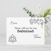 Keltische symbolen en bladeren kaart (Staand voorkant)