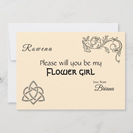 Keltische symbolen en gebladerte op room kaart (Voorkant)