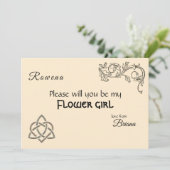 Keltische symbolen en gebladerte op room kaart (Staand voorkant)