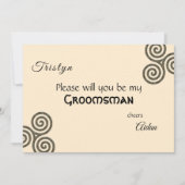 Keltische symbolen en gebladerte op room kaart (Voorkant)