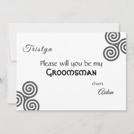 Keltische symbolen en gebladerte op wit kaart