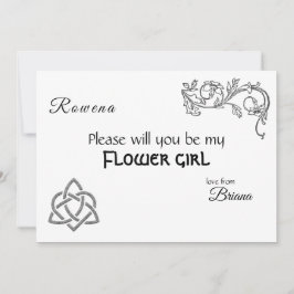 Keltische symbolen en gebladerte op wit kaart