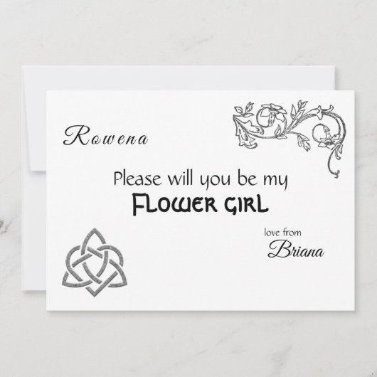 Keltische symbolen en gebladerte op wit kaart (Voorkant)