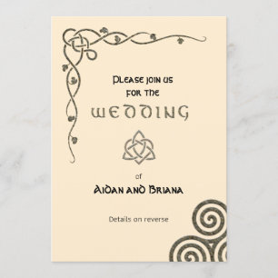 Keltische symbolen en loof op moderne crème kaart