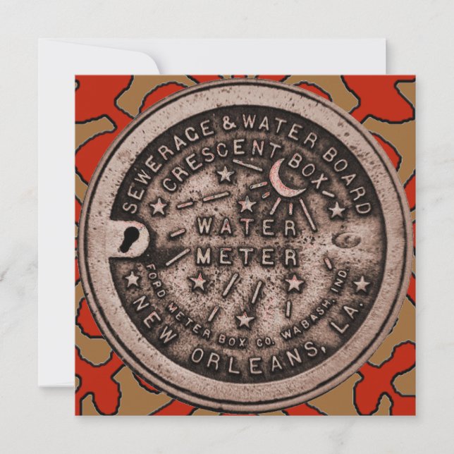 Keltische tegel rood, water meter Hoesje (Voorkant)