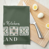 Keltische Tegels Ierland gepersonaliseerd Theedoek (Quarter Fold)