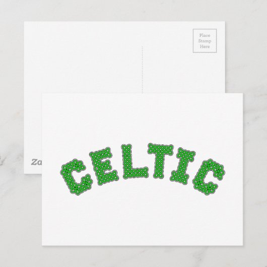 Keltische tekst briefkaart (Voorkant / Achterkant)
