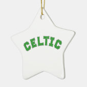 Keltische tekst keramisch ornament (Links)