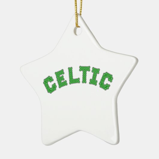 Keltische tekst keramisch ornament (Links)