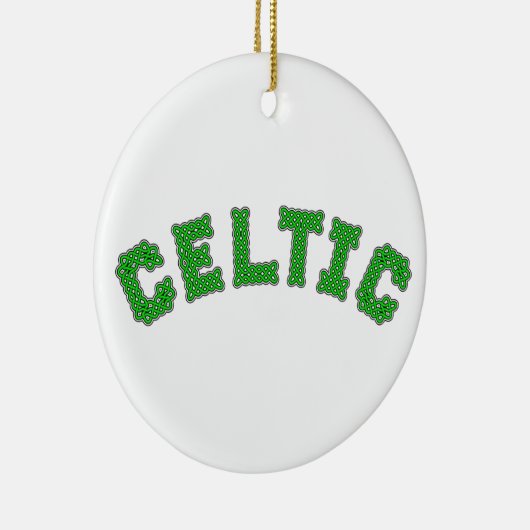 Keltische tekst keramisch ornament (Rechts)