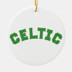 Keltische tekst keramisch ornament