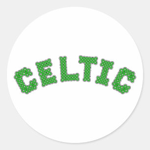 Keltische tekst ronde sticker