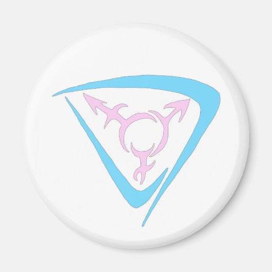 Keltische Trans Symbool wit Magneet (Voorkant)