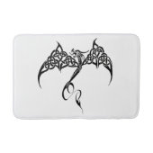 Keltische Tribal Dragon Zwart Wit Badmat (Voorkant)