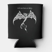 Keltische Tribal Dragon Zwart Wit Blikjeskoeler (Voorkant)