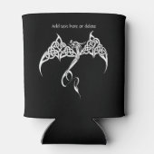 Keltische Tribal Dragon Zwart Wit Blikjeskoeler (Achterkant)