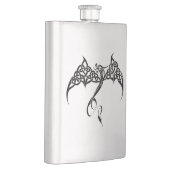 Keltische Tribal Dragon Zwart Wit Heupfles (Rechts)