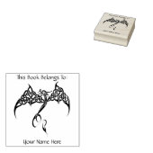 Keltische Tribal Dragon Zwart Wit Rubberstempel (Gestempeld)