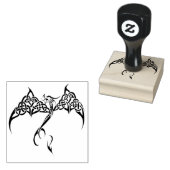 Keltische Tribal Dragon Zwart Wit Rubberstempel (Gestempeld)