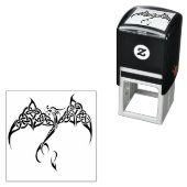 Keltische Tribal Dragon Zwart Wit Zelfinktende Stempel (In situ)