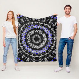 Keltische Tribale Mandala ( Blauw ) Fleece Deken