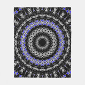 Keltische Tribale Mandala ( Blauw ) Fleece Deken (Voorkant)