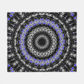 Keltische Tribale Mandala ( Blauw ) Fleece Deken (Voorkant (Horizontaal))