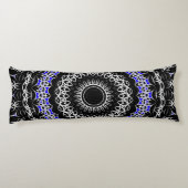 Keltische Tribale Mandala ( Blauw ) Lichaamskussen (Achterkant)