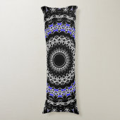 Keltische Tribale Mandala ( Blauw ) Lichaamskussen (Voorkant Verticaal)