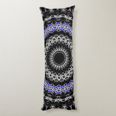 Keltische Tribale Mandala ( Blauw ) Lichaamskussen (Achterkant (Verticaal))