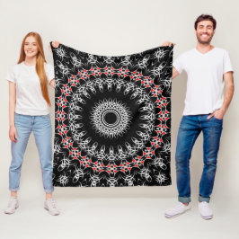 Keltische Tribale Mandala (Rood) Fleece Deken