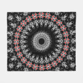 Keltische Tribale Mandala (Rood) Fleece Deken (Voorkant (Horizontaal))