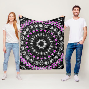 Keltische Tribale Mandala ( Roze ) Fleece Deken