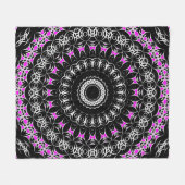 Keltische Tribale Mandala ( Roze ) Fleece Deken (Voorkant (Horizontaal))