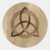 Keltische Triquetra Trinity Knoop Ronde Stickers (Voorkant)