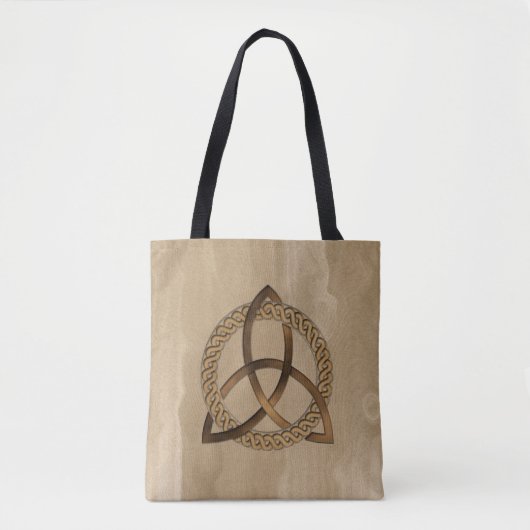 Keltische Triquetra Trinity Knot All Over Print Ta Tote Bag (Voorkant)