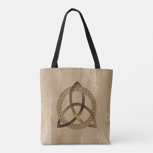 Keltische Triquetra Trinity Knot All Over Print Ta Tote Bag (Achterkant)