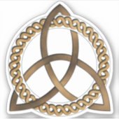 Keltische Triquetra Trinity Knot Custom-Cut Vinyl Sticker (Voorkant)